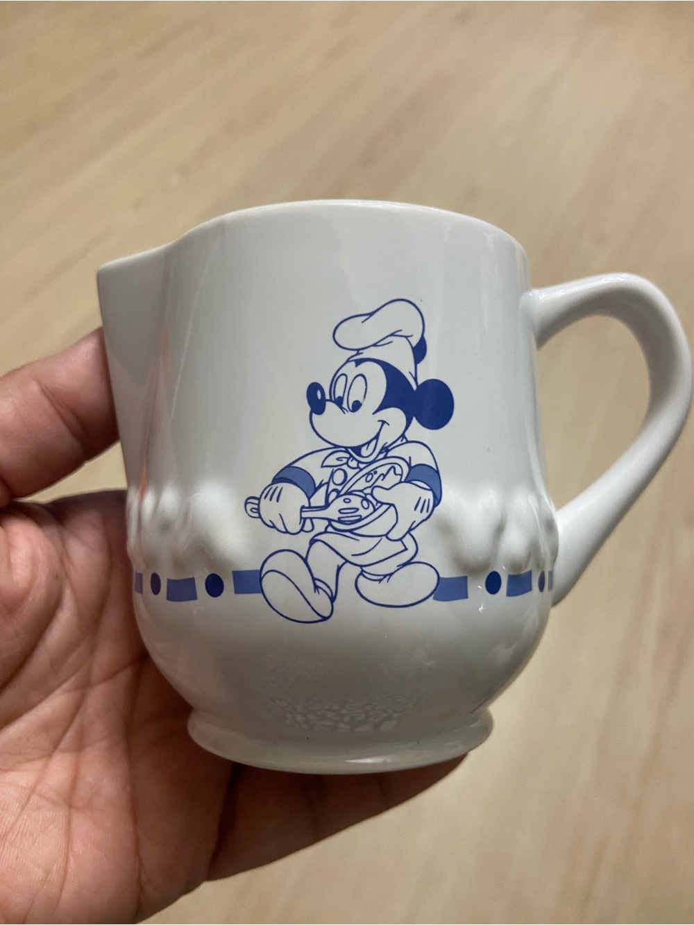 DISNEY Gourmet Collection 1990s Ceramic CHECF MICKEY MOUSE Liquid Creamer Pitche